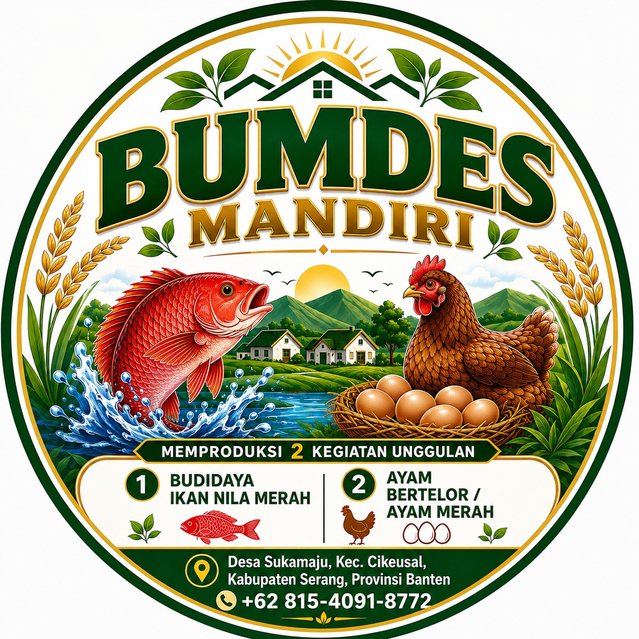 Logo BUMDes Mandiri Desa Sukamaju